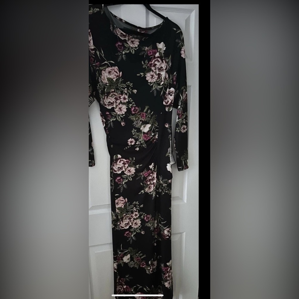 Floral Black Dress